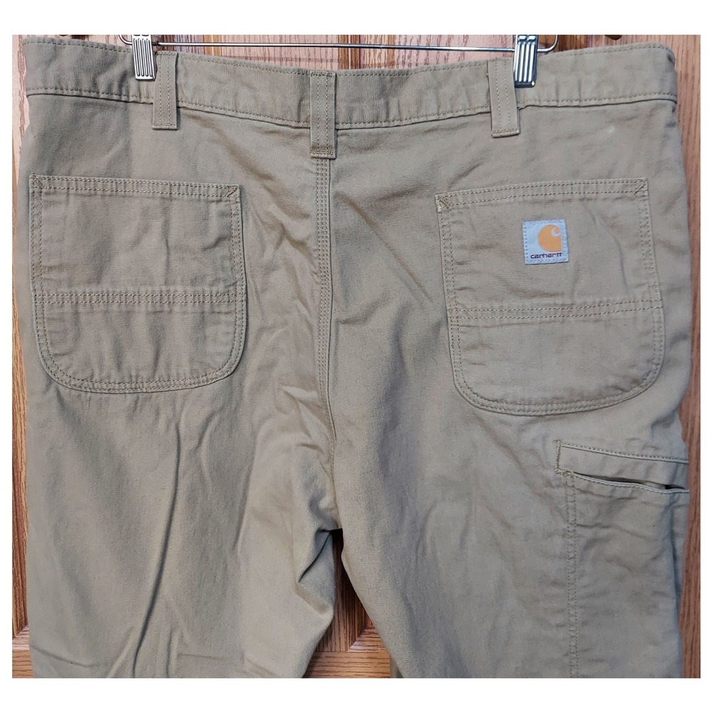 Carhartt Relaxed Fit Canvas Lined Work Pants Tan Khaki Mens 40x32 (actual 40x31)